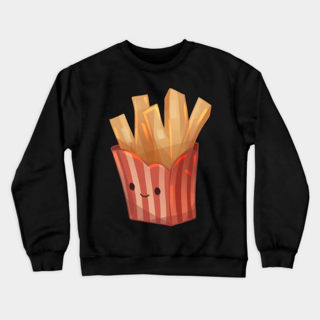 Cute Crispy Fries Crewneck Sweatshirt by Claire Lin